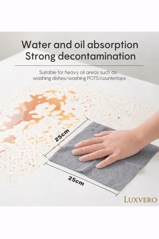 Luxvero Microfiber Cleaning Cloth Roll 25x25CM – 20PCS Reusable Tear-Away Towels | Lint-Free, Super Absorbent & Durable Cleaning Rags | Multipurpose Washable Wipes for Kitchen, Car, Bathroom, Glass & Home Surfaces (Multicolor, 20 Pack)